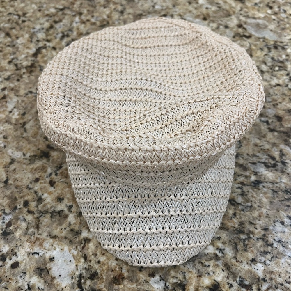 New - True Love Stylish Cream Woven Newsboy Cap